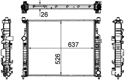 RADIATOR FITS MERCEDES ML350(A2315000603) - MAHLE/BEHR