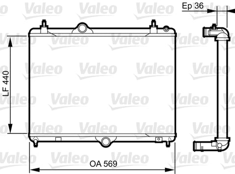 VALEO RADIATOR Fits CITROEN C5/PEUGEOT 508 09-14 735371