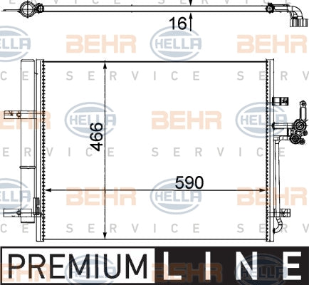 BEHR CONDENSER Fits FORD MONDEO 07-15 8FC 351 304-491