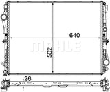 MAIN RADIATOR FITS MERCEDES GLC(A0995008800)