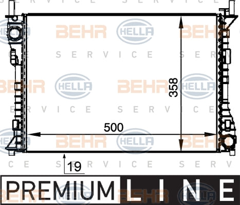 BEHR/MAHLE RADIATOR Fits FORD FIESTA WP,WQ 2.0L XR4 07-09 8MK 376 764-351