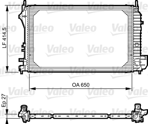 VALEO RADIATOR Fits SAAB 9-3 D75/E50/YS3F 05-15 735083