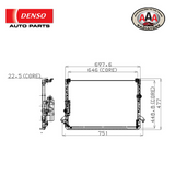 AAA (DENSO) CONDENSER Fits TOYOTA TARAGO TCR10 / TCR11 (1990 - 2000)