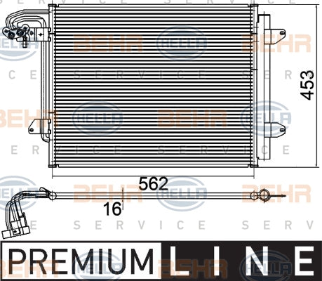 BEHR CONDENSER Fits VW CADDY/TOURAN 03-10 8FC 351 301-051