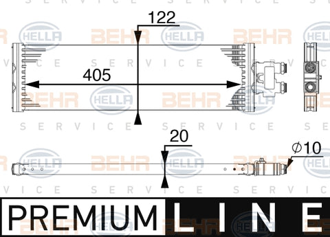 BEHR  HELLA OIL COOLER fits MERCEDES VITO /VALENTENE 8MO 376 745-521