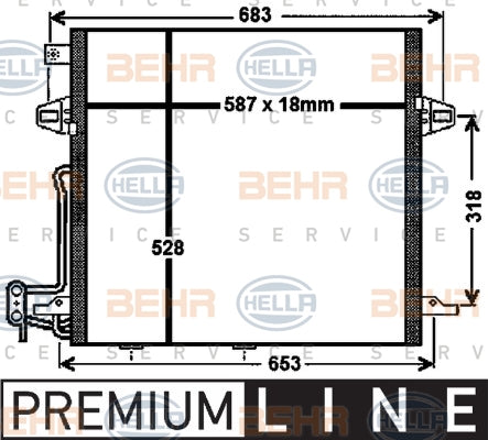 BEHR CONDENSER Fits MERCEDES BENZ GL/M/R-CLASS 05-14 8FC 351 330-611