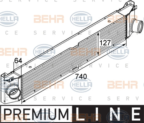 BEHR INTERCOOLER FIAT DUCATO 130/160/180 06-on 8ML 376 746-021