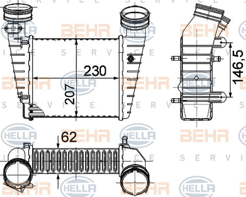 BEHR INTERCOOLER Fits VW PASSAT 3B3/3B6 1.8T 00-05 8ML 376 776-611