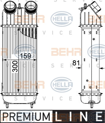 BEHR INTERCOOLER Fits CITROEN C3/PEUGEOT 207 1.6 HDi 06-14 8ML 376 746-221