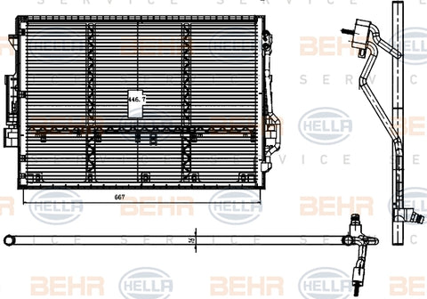 BEHR CONDENSER Fits MERCEDES BENZ S-CLASS 05-13 8FC 351 000-391