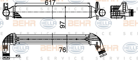 BEHR INTERCOOLER Fits AUDI A1 8XA/SKODA FABIA/VW POLO 10-on 8ML 376 988-494