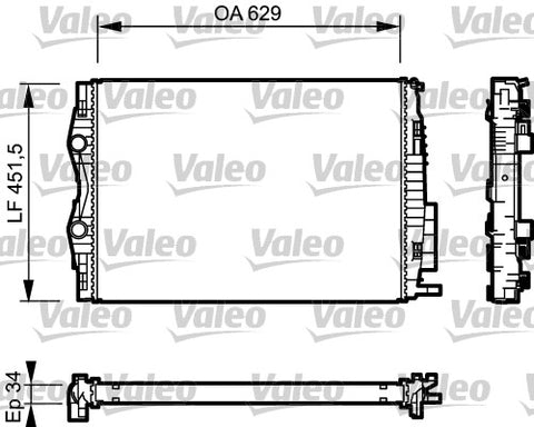 VALEO RADIATOR Fits RENAULT MEGANE/SENIC X84/J84 1.9L/2.0L 734438