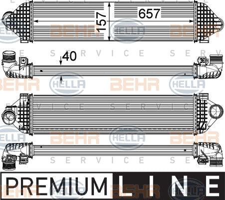 BEHR/MAHLE INTERCOOLER 8ML 376 755-631/8ML376755631