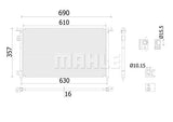 CONDENSER FITS HONDA CIVIC TYPE R  (MAHLE/BEHR)