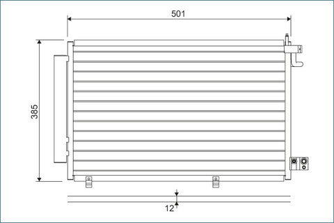 CONDENSER FITS FORD FIESTA (VALEO)