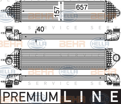 BEHR INTERCOOLER Fits FORD FOCUS LW 1.6L 11-15 8ML 376 755-621/8ML376755621