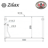 AAA (ZILAX) CONDENSER Fits MAZDA 626 GF (1997 - 2002)