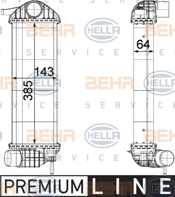 BEHR/MAHLE INTERCOOLER 8ML 376 755-551/8ML376755551