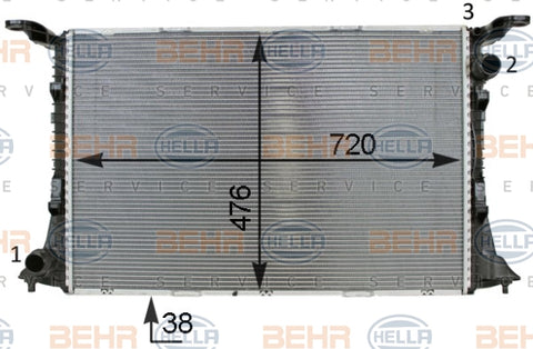 BEHR/MAHLE RADIATOR Fits AUDI A6/A7 13-18 8MK376701341, 8MK 376 701-341