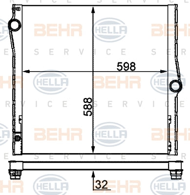 BEHR RADIATOR Fits BMW X5 E70 06-10 8MK376753011 8MK 376 753-011