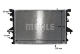 RADIATOR FITS VOLKSWAGEN TRANSPORTER (7H0121253K) - MAHLE/BEHR