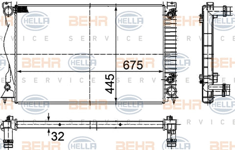 BEHR/MAHLE RADIATOR Fits AUDI A6,C6 4F2/4F5 04-11 8MK 376 732-501 8MK376732501