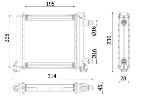 BMW AUX RADIATOR (17117634565)