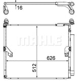 CONDENSER FITS TOYOTA (MAHLE/BEHR)