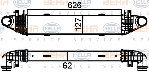 BEHR INTERCOOLER Fits MERCEDES BENZ C200/C180/E200 09-15 8ML 376 899-191