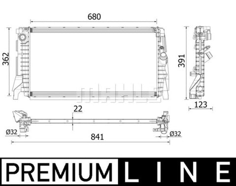 BMW RADIATOR -(17118645782)(MAHLE/BEHR)