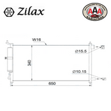 AAA (ZILAX) CONDENSER Fits NISSAN MICRA K12 (2007 - 2010)