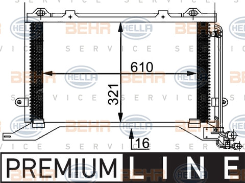 BEHR CONDENSER Fits MERCEDES BENZ E-CLASS 96-02 8FC 351 038-501