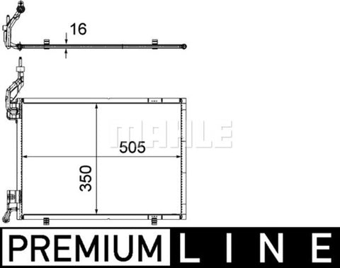 CONDENSER FITS FORD FIESTA (MAHLE/BBHER(