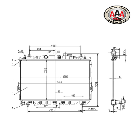 AAA RADIATOR Fits HYUNDAI ELANTRA (2001 - 2005)