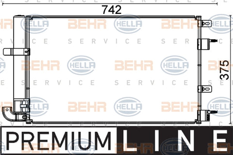 BEHR CONDENSER Fits JAGUAR XF,X250 08-15 8FC 351 318-601