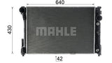 RADIATOR FITS MERCEDES (A2045003103 ) - MAHLE/BEHR