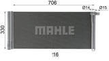 CONDENSER FITS PORSCHE (97057311101) - (MAHLE/BHER)