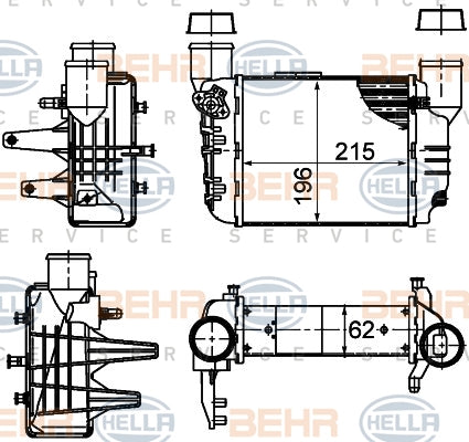 BEHR INTERCOOLER Fits AUDI A4 B6,B7 01-08 8ML 376 783-581/8ML376783581