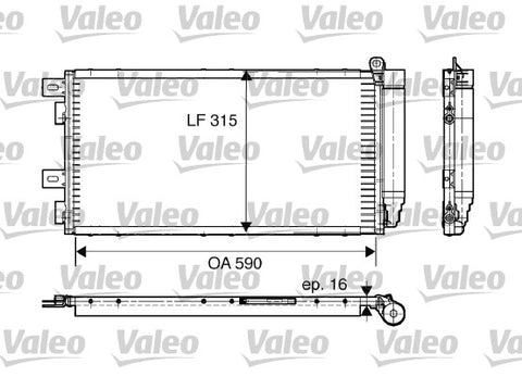 VALEO CONDENSER Fits MINI R50,R53,R52 01-07 817547