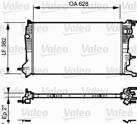 VALEO RADIATOR Fits RENAULT MEGANE B95/K95 1.2L/1.5L 735185