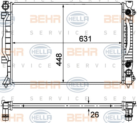 BEHR/MAHLE RADIATOR Fits AUDI ALL ROAD C5 2.5 TDI 01-05 8MK 376 781-031