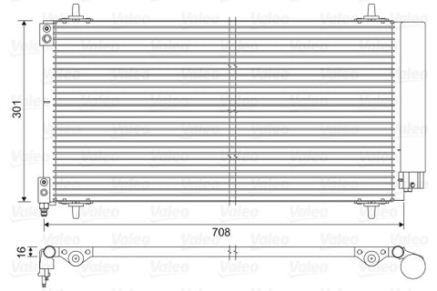 VALEO CONDENSER Fits CITROEN C5/C6 PEUGEOT 407 6E 04-11 817740