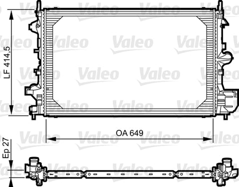 VALEO RADIATOR Fits SAAB 9-3 1.9L TiD 07-15 735085