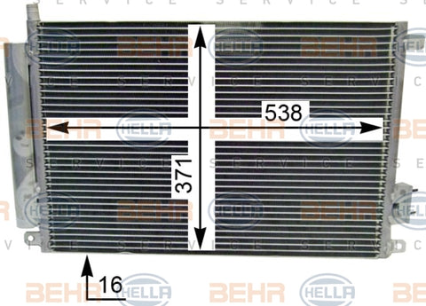 BEHR CONDENSER Fits ABARTH 500/FIAT 500C 07-on 8FC 351 343-284