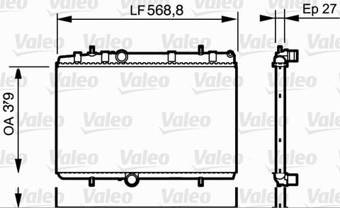 VALEO RADIATOR Fits CITROEN C4/C5/PEUGEOT 307/308/5008/PARTNER/RCZ 734338