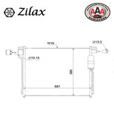 AAA (ZILAX) CONDENSER Fits NISSAN NAVARA D40 (2005 - 2015)