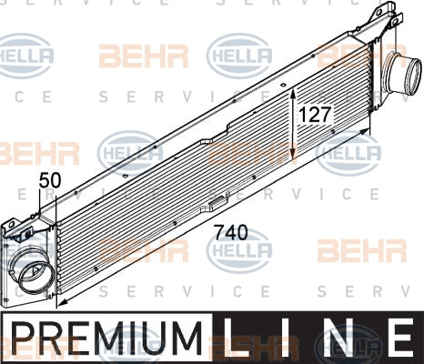 BEHR INTERCOOLER Fits FIAT DUCATO 120/130 Multijet 2.3D 06-on 8ML 376 746-011