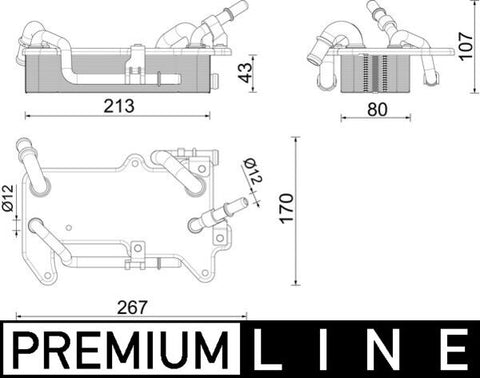 OIL COOLER FITS AUDI (MAHLE/BEHR )