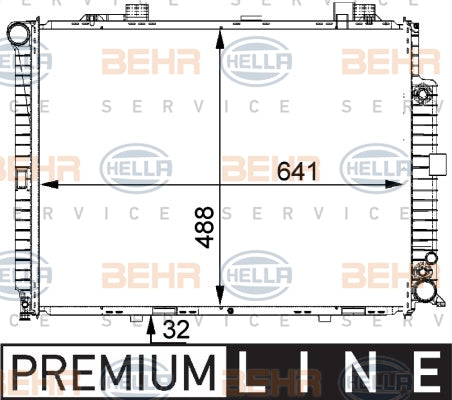 BEHR RADIATOR fits MERCEDES-BENZ 8MK 376 711-151