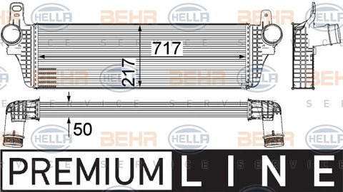 BEHR INTERCOOLER Fits VW MULTIVAN 7HN/TRANSPORTER SFD/SGA 09-on 8ML 376 755-471